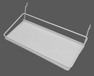 wire & sheet metal slatwall shelf custom