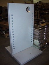 large floor stand metal point of purchase rolling store fixture sneaker footwear