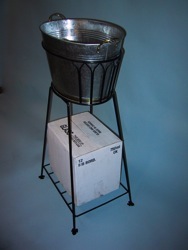 wire ice bucket stand custom point of purchase