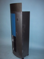 curved front rolling storage merchandiser metal