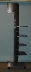 rolling shelf display sheet metal sneaker foot wear 