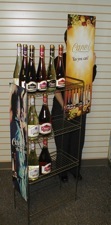 wire wine display custom metal floor retail kd knocked down
