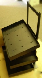 cosmetic stand metal store counter display fixture perfume