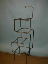 tubular frame acrylic shelf shoe display store fixture 