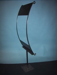 arched banner display metal signage sign floor stand 