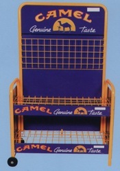 camel cart newspaper rack display point of purchase