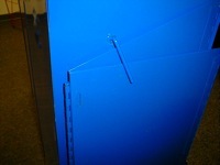 custom metal folding door display pepsi storage shed