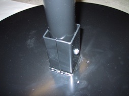 custom metal base and pole mount retail display