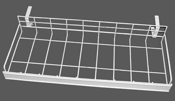 custom wire shelf slat wall peg board 