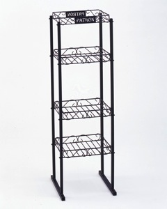 scroll metal wire shelf floor display custom