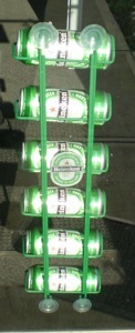 heineken refridgerator door display custom metal wire suction cup beer can